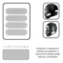 Kit Adesivos Refletivo Capacete Polivisor Prata