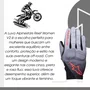 Luva Alpinestars Reef Women V2 Cinza Preta Rosa Fluo