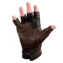 Luva Moto Texx Liberty Custom Couro Meio Dedo Marrom