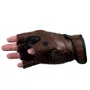 Luva Moto Texx Liberty Custom Couro Meio Dedo Marrom