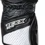 Luva Moto Texx Pista V2 Couro Kevlar Speed Cinza Preta Cinza