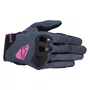 Luva Motociclista Alpinestars Chrome Womens Preta Cinza Roxa