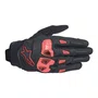 Luva Motociclista Alpinestars SP X 7 Air Preta Vermelha Fluo