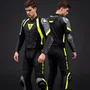 Macacão Dainese Avro 4 Preto Cinza Amarelo 2 Peças