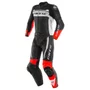 Macacão Dainese Mistel Preto Branco Vermelho 2 Peças
