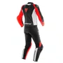 Macacão Dainese Mistel Preto Branco Vermelho 2 Peças