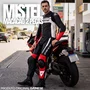 Macacão Dainese Mistel Preto Branco Vermelho 2 Peças