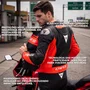 Macacão Dainese Mistel Preto Vermelho 2 Peças