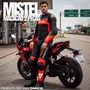 Macacão Dainese Mistel Preto Vermelho 2 Peças