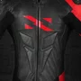 Macacão Norisk Ss Preto Vermelho 1 Peça Racing