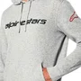 Moletom Alpinestars Linear Wordmark V3 Hoodie Cinza Claro Vermelho