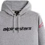 Moletom Alpinestars Linear Wordmark V3 Hoodie Cinza Claro Vermelho