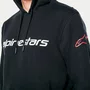 Moletom Alpinestars Linear Wordmark V3 Hoodie Preto Branco Vermelho