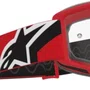 Oculos Motocross Alpinestars Vision OTG Vermelho Preto Branco Lente Cristal
