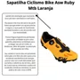 Sapatilha Ciclismo Bike Asw Ruby Mtb Laranja