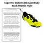 Sapatilha Ciclismo Bike Asw Ruby Road Amarela Fluor