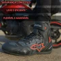 Tenis Pilotagem Moto Alpinestars Faster 3 Preto Cinza Camuflado Vermelho
