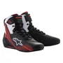 Tenis Alpinestars Faster 4 Preto Branco Vermelho Escuro