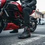 Tenis Pilotagem Alpinestars Faster 4 Drystar Preto Vermelho Fluo