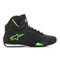 Tenis Pilotagem Moto Alpinestar Sektor Preto Verde Fluor