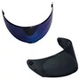 Viseira Capacete Ls2 Ff320 Ff353 Fumê Mais Azul Polivisor