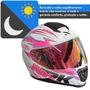 Viseira Capacete Norisk Ff391 Razor Revo Pink Dia E Noite