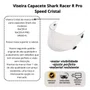 Viseira Capacete Shark Racer R Pro Speed Cristal