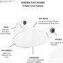 Viseira Capacete Shark S800 s650 s700 s900 Cristal C Botões