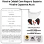 Viseira Cristal Com Reparo Suporte Viseira Capacete Axxis