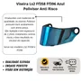 Viseira Ls2 Ff358 Ff396 Azul Iridium Polivisor Anti Risco
